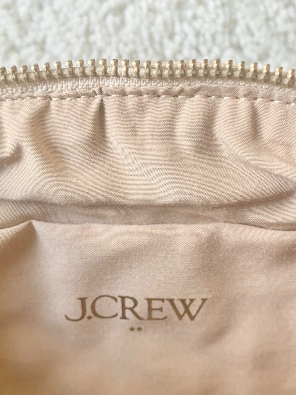 NWT J. Crew Factory Woven Clutch, Light Tan, One Size - Picture 9 of 13